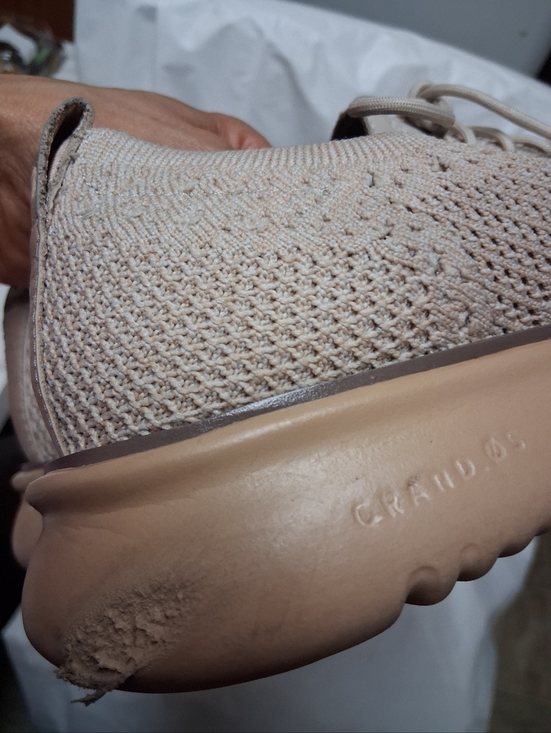Cole Haan Men\'s Knit Lace-Up Casual Shoes - Beige Sz 9M Preowned main image 6